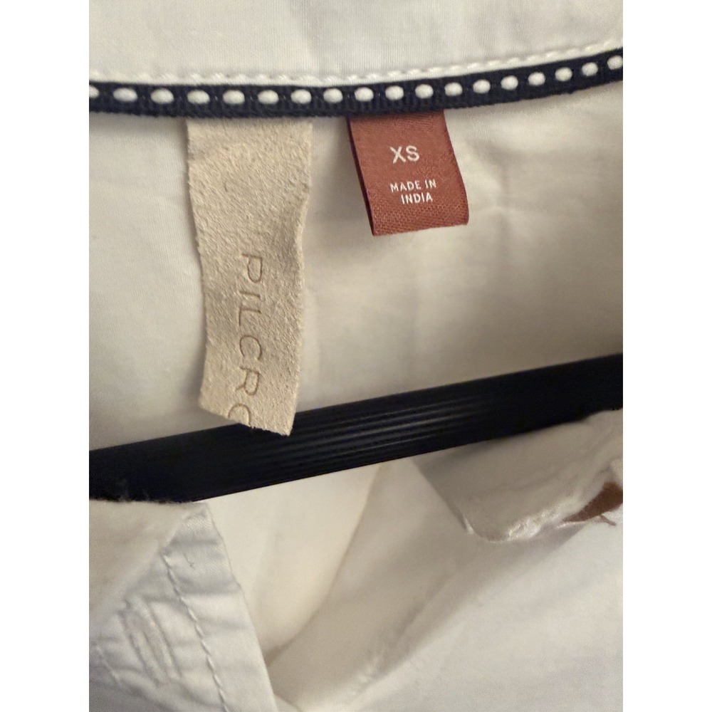 Anthropologie Pilcro Women's Oversized White Poplin Shirt Button-Up Size XS - Picture 8 of 10